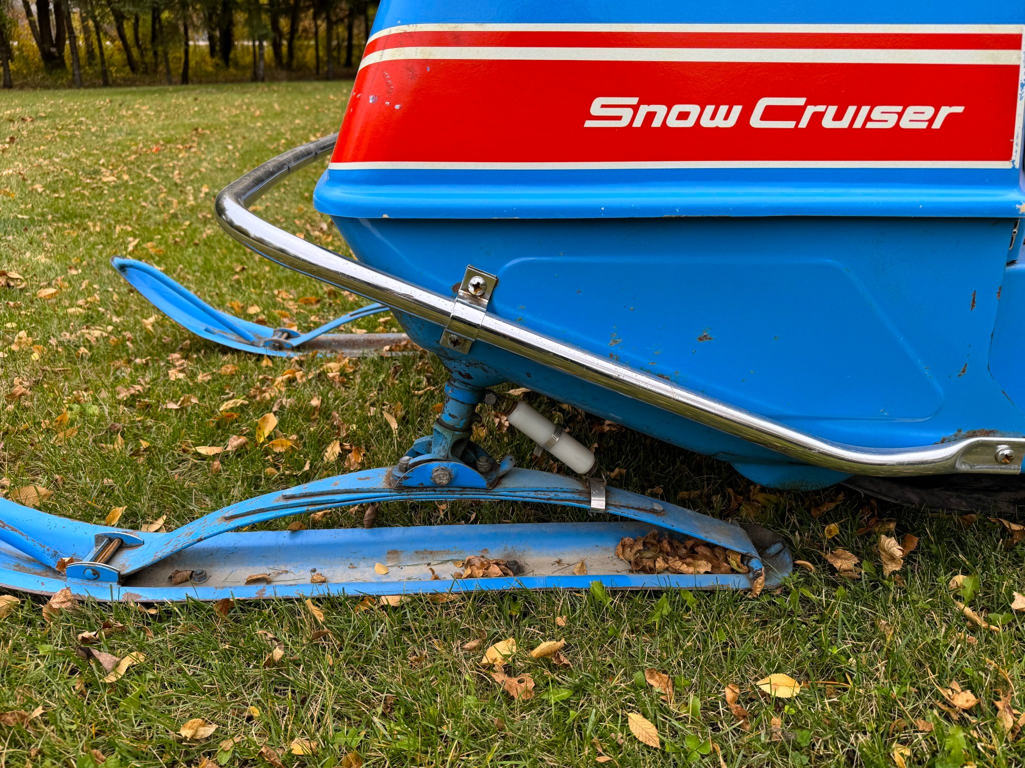 thumbnail image 2 of Vintage Paint Clear Tall Windshield – OMC Johnson Evinrude Snow Cruiser Wide Track 1968-1971 2 of 2
