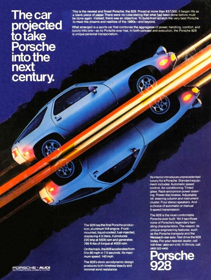 Porsche 928 Vintage Ad