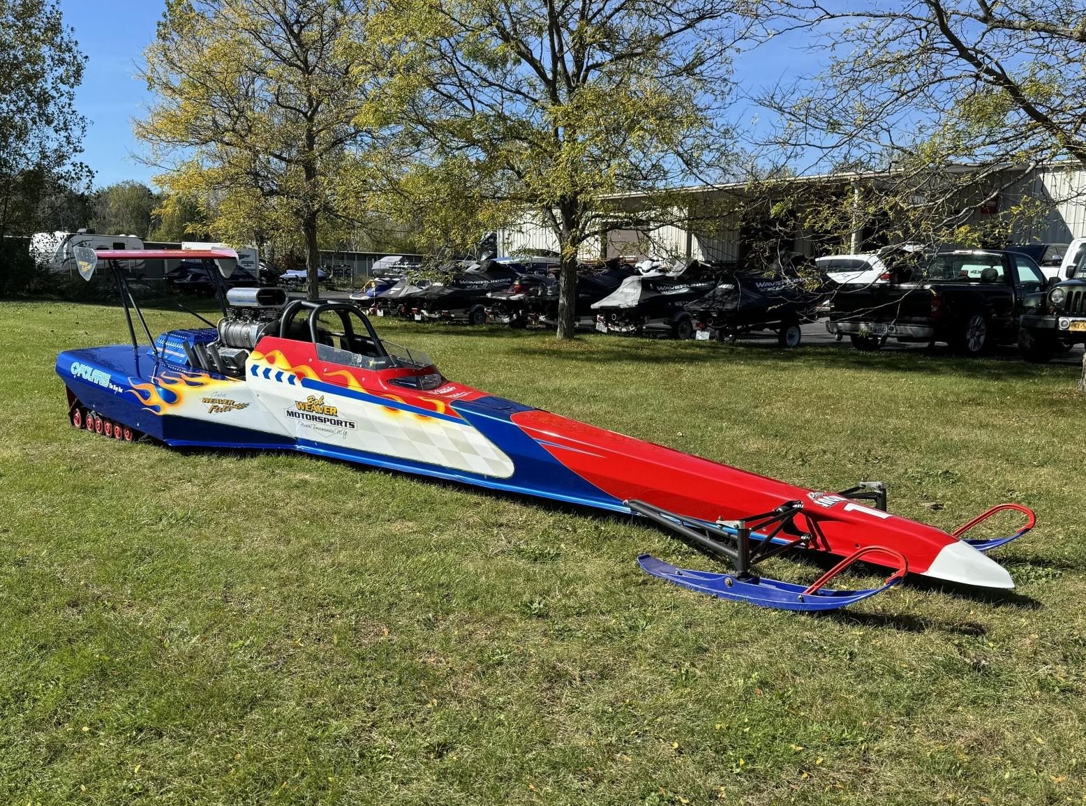 Supercharged Snowmobile Dragster