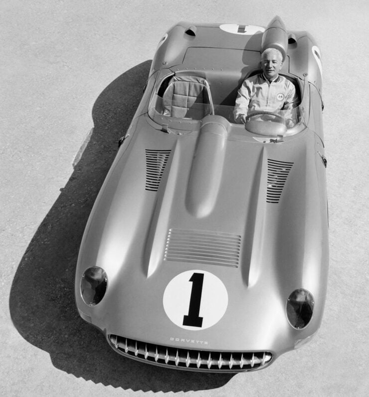 Zora Arkus-Duntov In the Corvette SS at Sebring in 1957