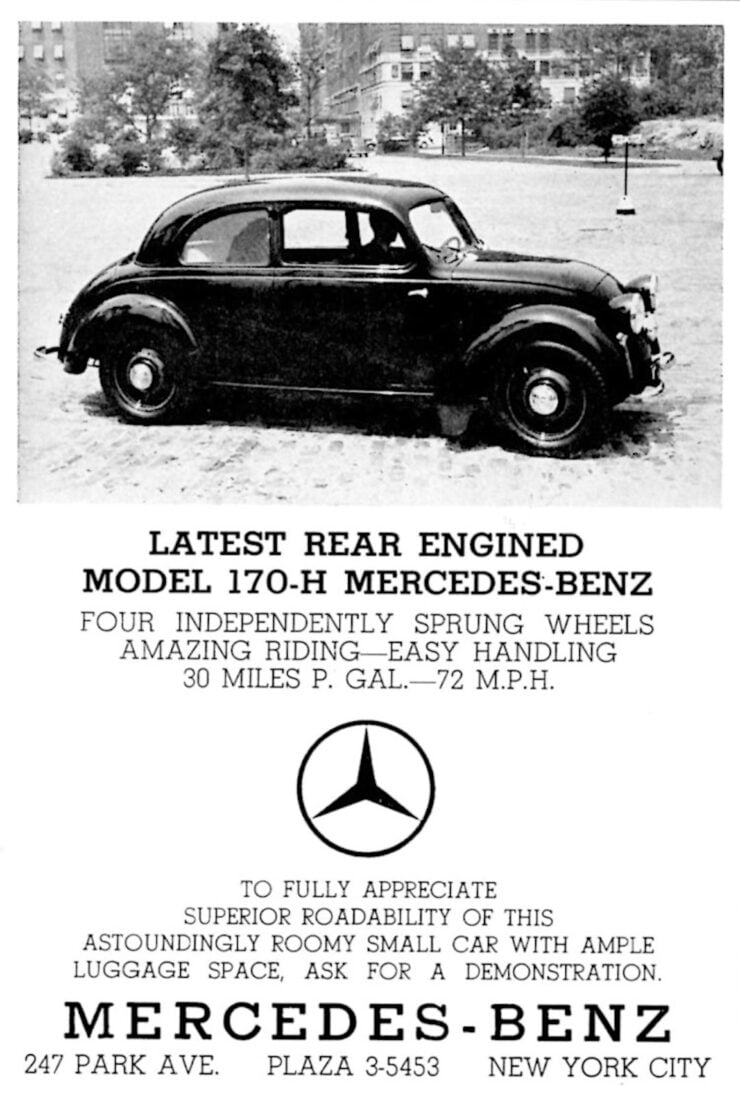 Mercedes-Benz 170H Vintage Ad