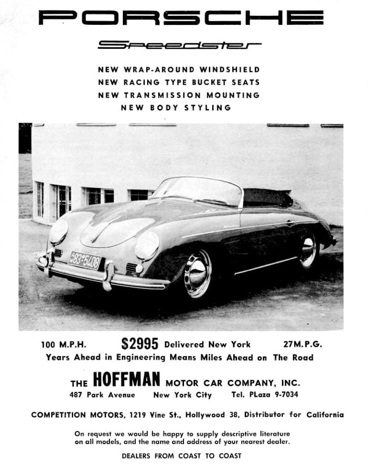 Porsche 356 Speedster Vintage Ad