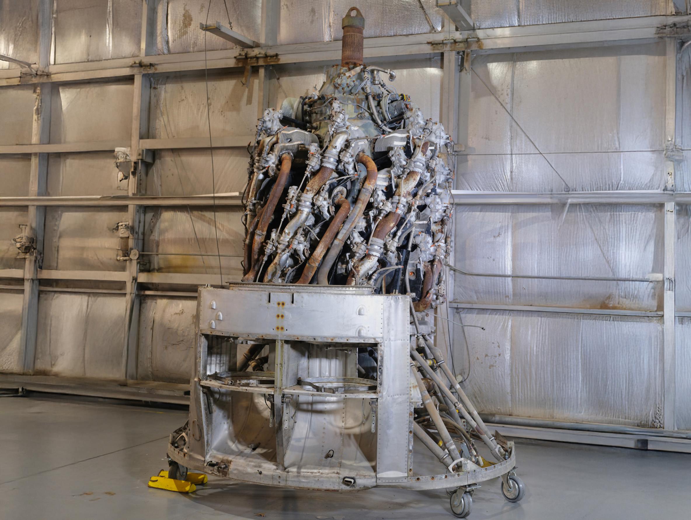 A 71.5 Liter 4,300 BHP Pratt & Whitney R-4360 Wasp Major 28