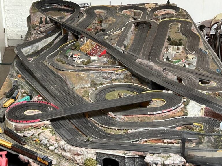 Rail Raceway Track A 16 Foot Wide Slot Car Raceway (And Model Railroad Track)