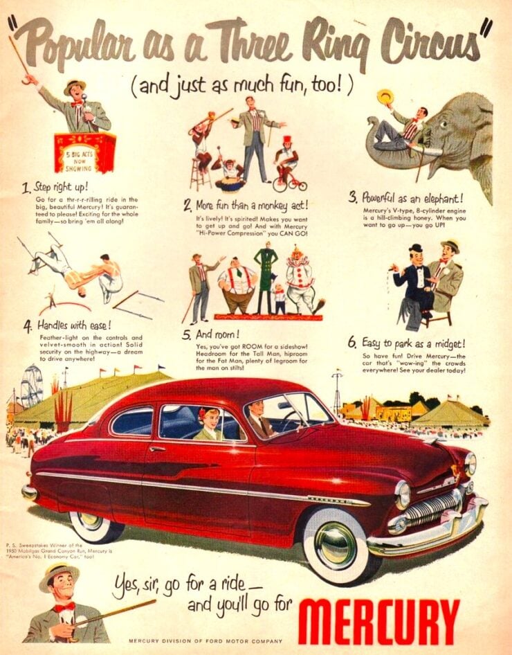 Vintage Mercury Car Ad