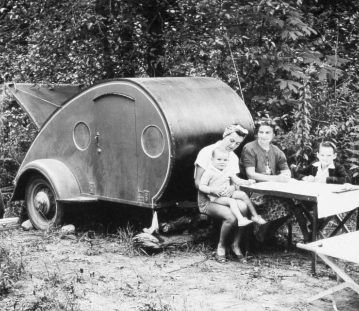 Vintage Teardrop Travel Trailer