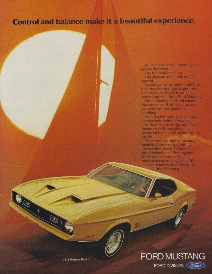 1972 Ford Mustang Vintage Ad 1