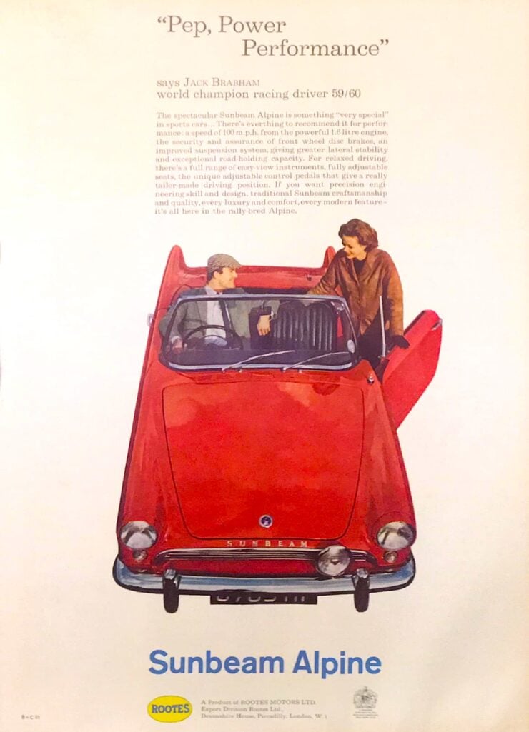 Sunbeam Alpine Vintage Ad