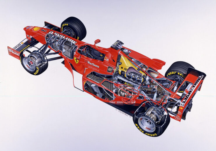 The Ferrari F300 Formula 1 Car Cutaway