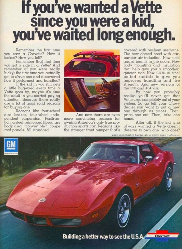 1973 Corvette Vintage Ad