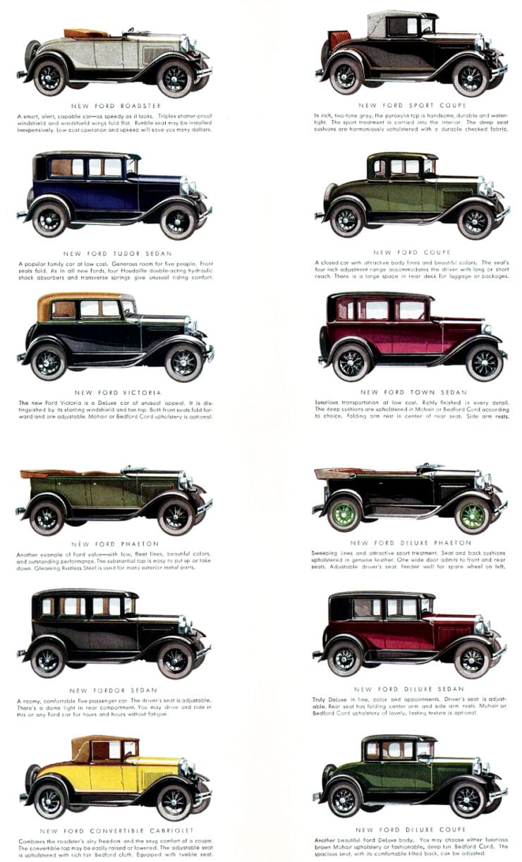 Ford Model A Model Versions