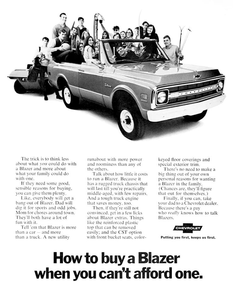 Vintage Chevrolet Blazer Ad