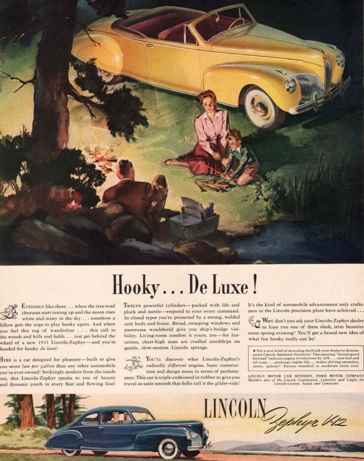 Lincoln Zephyr V12 Vintage Ad 1
