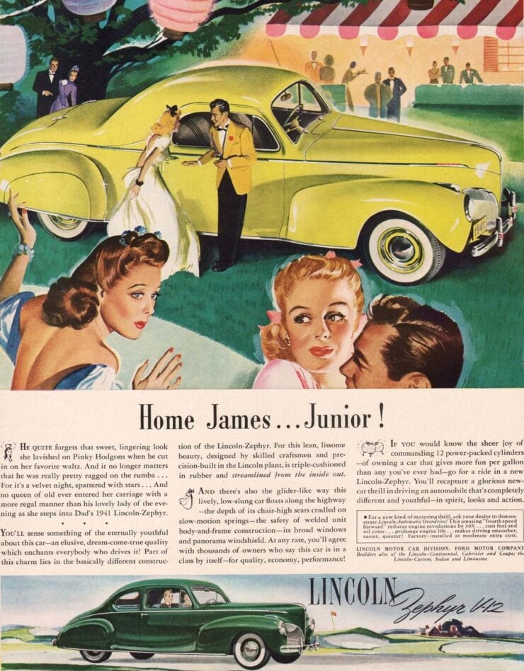 Lincoln Zephyr V12 Vintage Ad 2