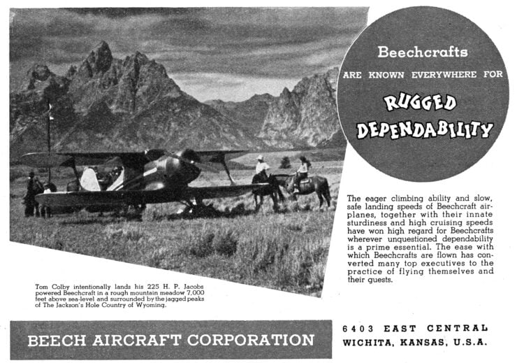 Beechcraft Staggerwing Vintage Ad