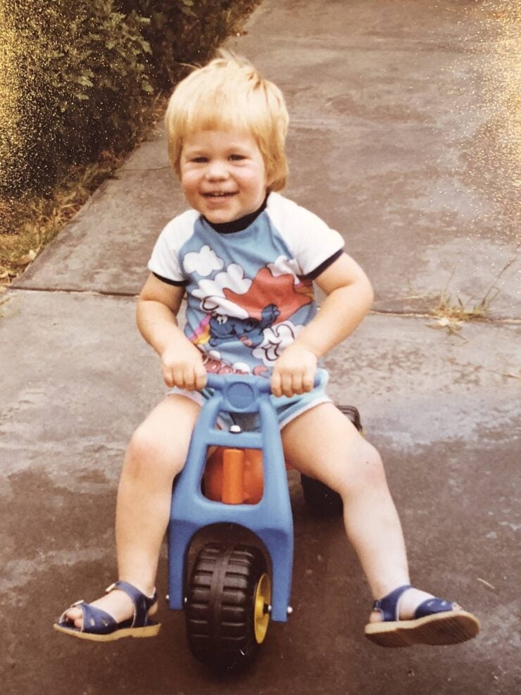 Ben Branch causing havoc on his first motorcycle