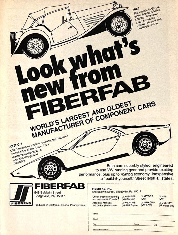 Fiberfab Aztec 7 Magazine Ad