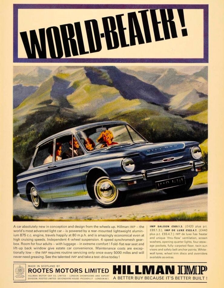 Hillman Imp Vintage Ad
