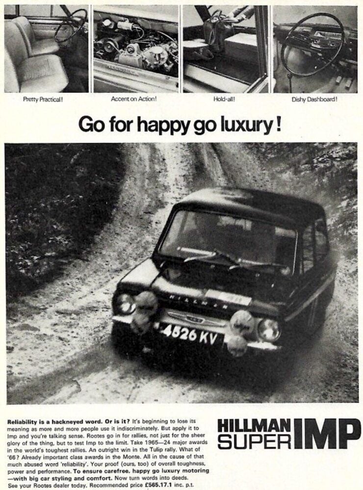 Hillman Super Imp Vintage Ad