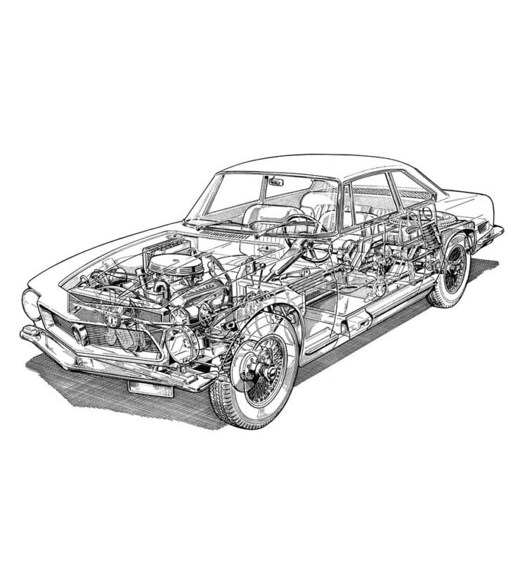Iso Rivolta IR 300 Cutaway Illustration