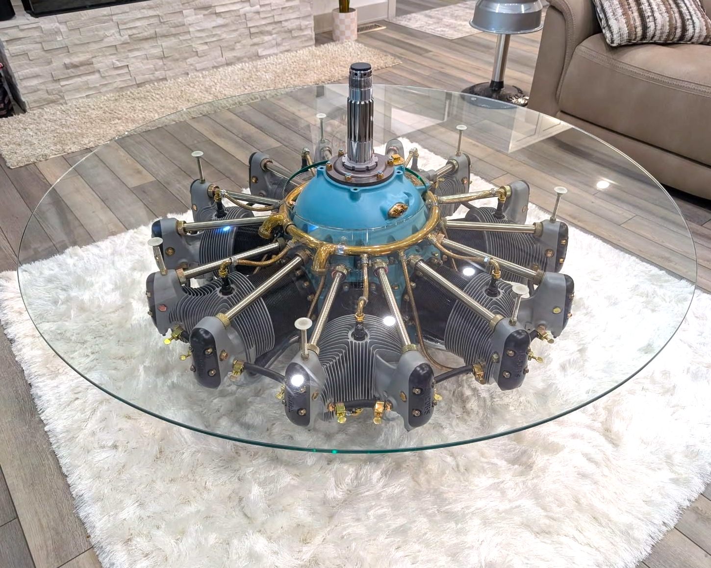 Jacobs R-755 Radial Engine Coffee Table