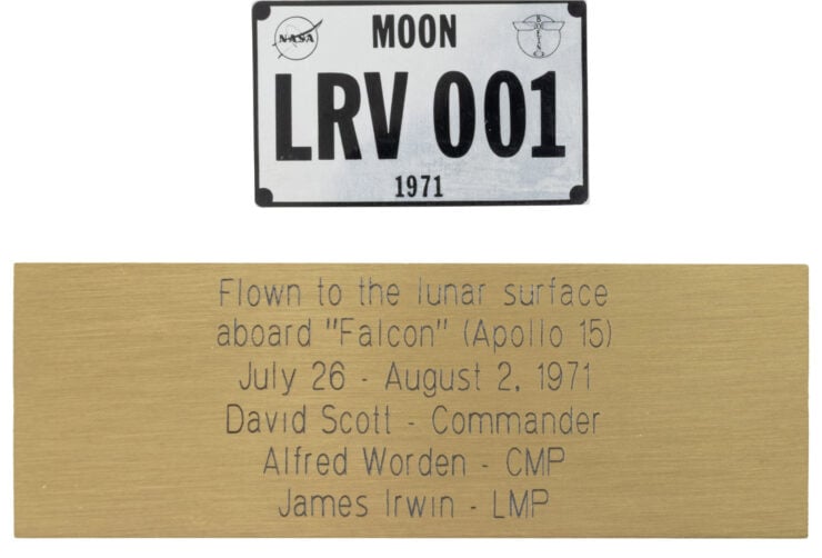 LRV001 Lunar Rover License Plate 1