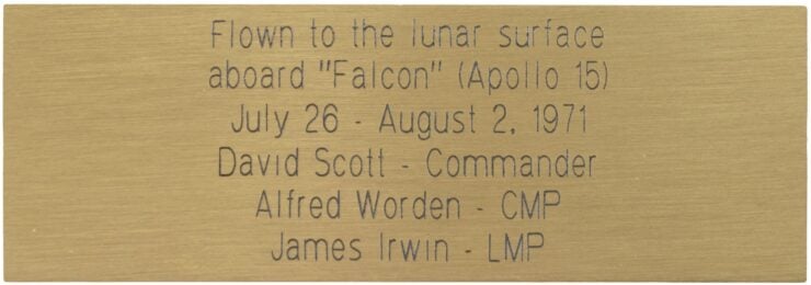 LRV001 Lunar Rover License Plate 2