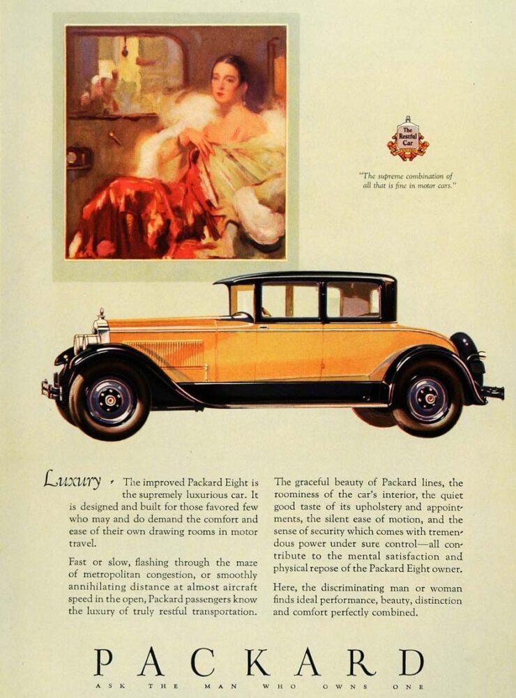 Packard Eight Vintage Car Ad 1