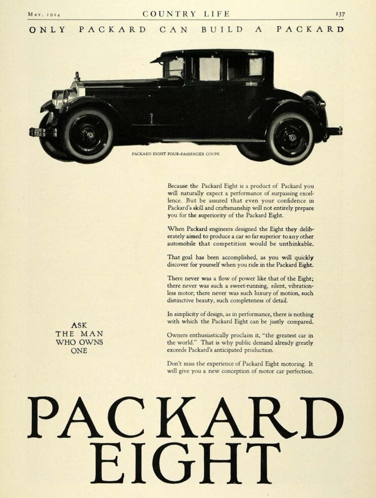 Packard Eight Vintage Car Ad 2
