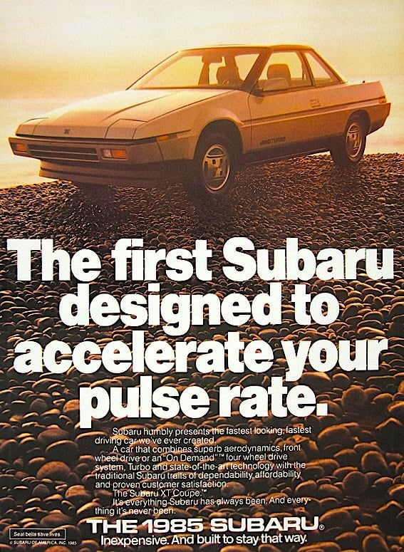 Subaru XT Vortex Vintage Ad