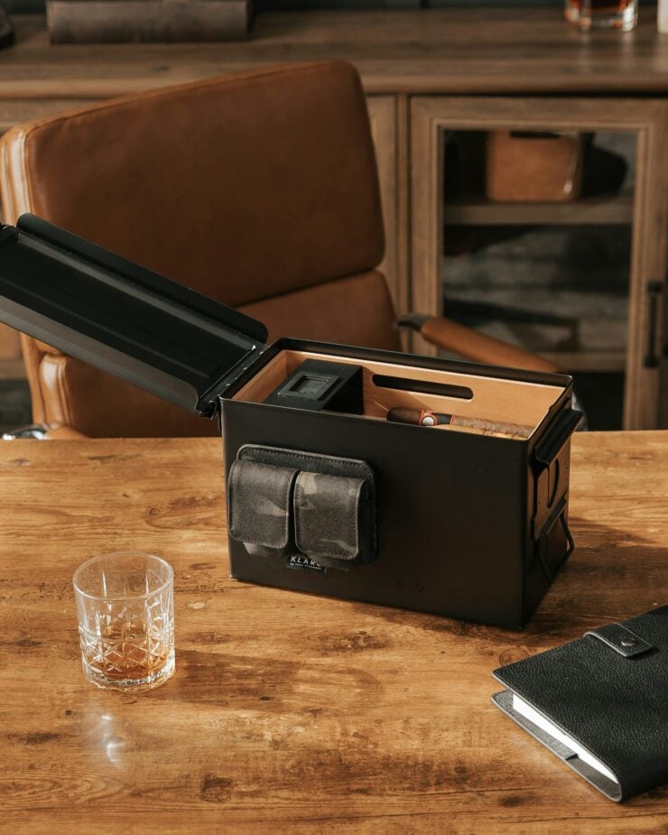 Case Elegance M2A1 50. Cal Ammo Can Humidor 2