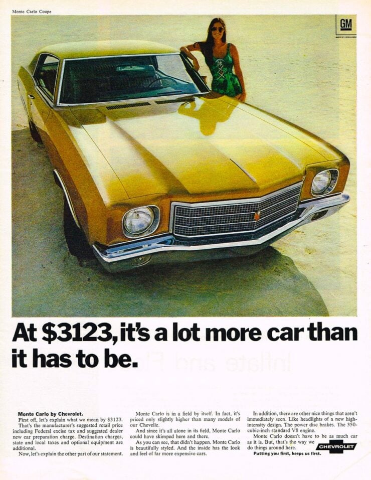 Chevrolet Monte Carlo Vintage Ads