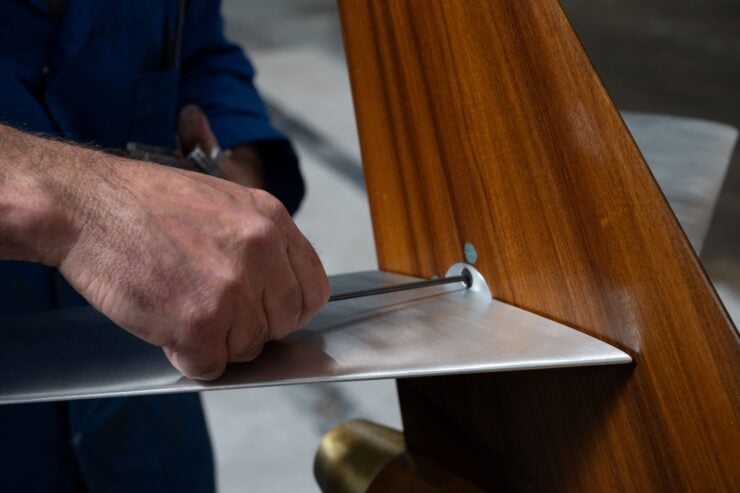 Scale wind tunnel model of the Dassault Falcon private jet 9