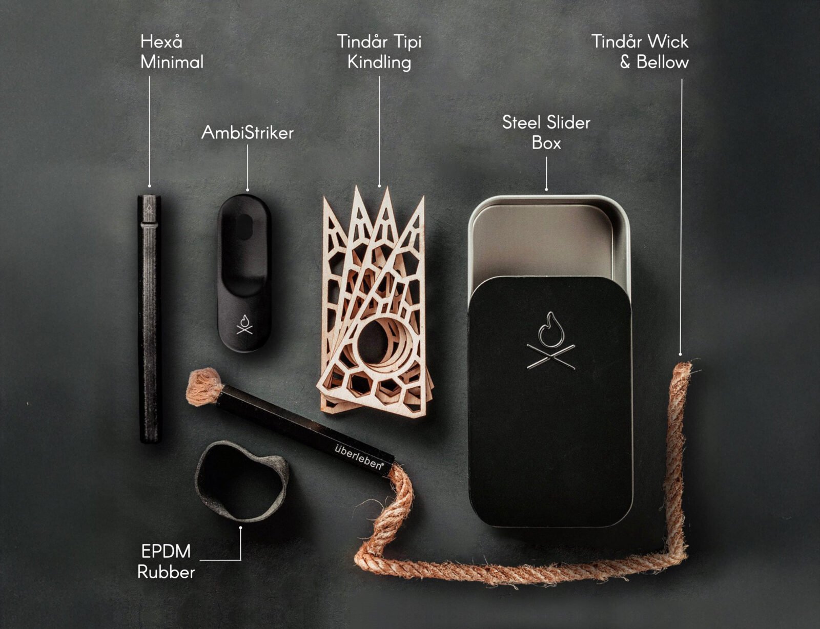 Überleben Tindår Fire Starter Kit Main