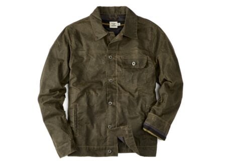 Flint and Tinder Flannel-Lined Waxed Trucker Jacket