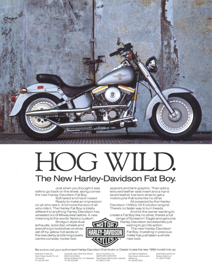 Harley-Davdison Fat Boy Vintage Ad