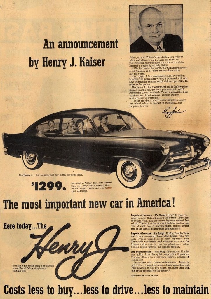 Henry J Vintage Ad 2