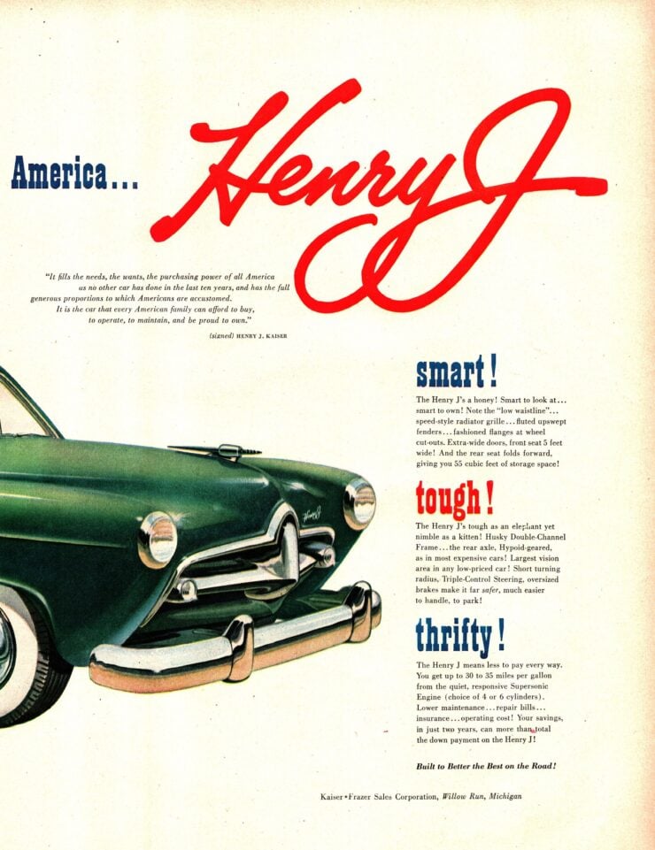 Henry J Vintage Ad