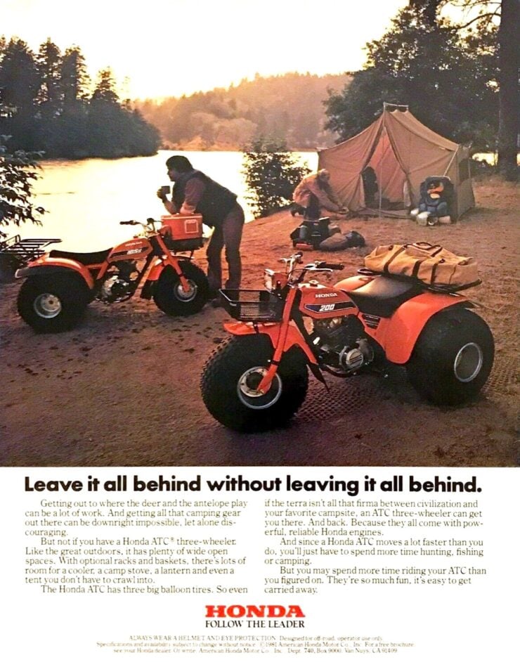 Honda ATC 200 Three-Wheeler Vintage Ad