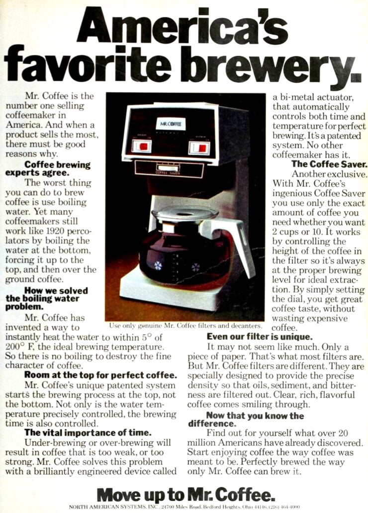 Mr Coffee Vintage Ad