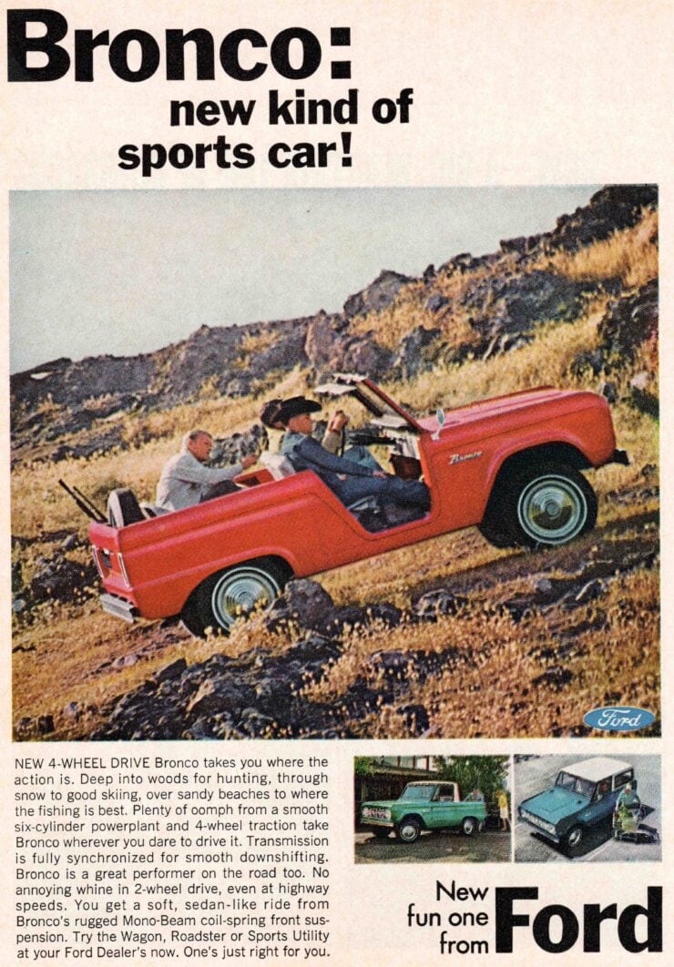 Vintage Ford Bronco Ad - A New Kind Of Sports Car