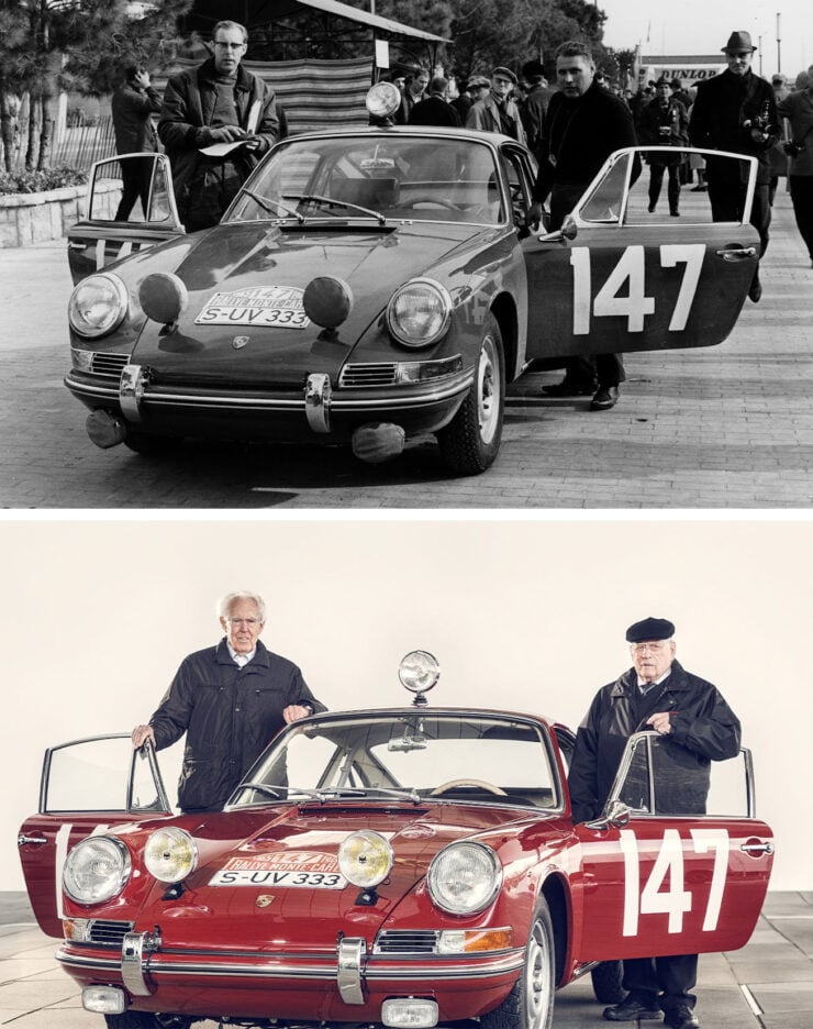 1965 Monte Carlo Rally Porsche 911 147 Before + After