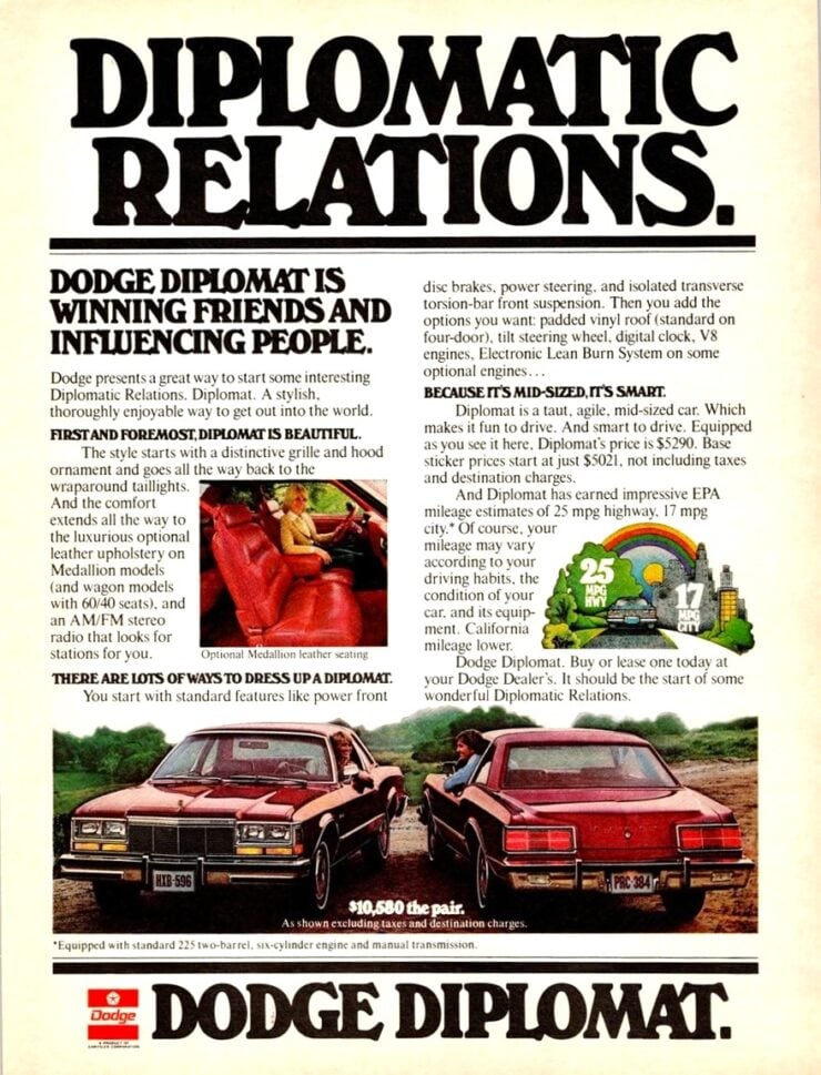 Dodge Diplomat Ad