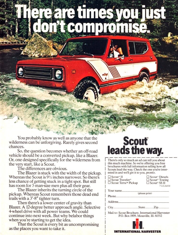 International Harvester Scout II Vintage Ad