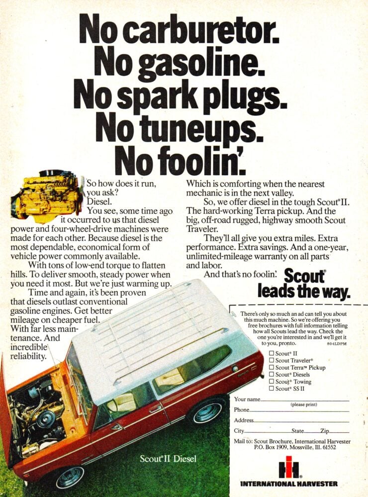 International Harvester Scout II Vintage Advertisement