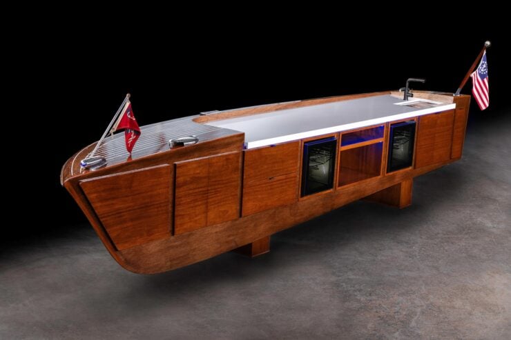 Mahogany Chris-Craft Boat Bar 1