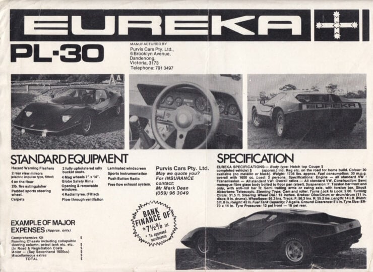 Purvis Eureka Kit Car Vintage Ad