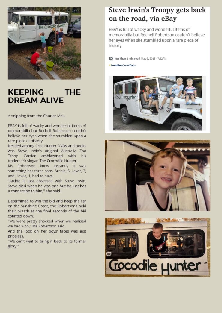 Steve Irwin Toyota Land Cruiser Troopy 20