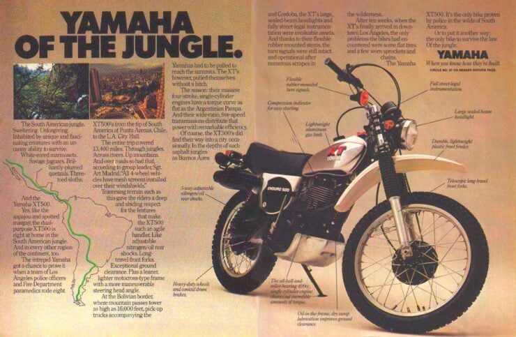 Yamaha XT500 Vintage Ad 1