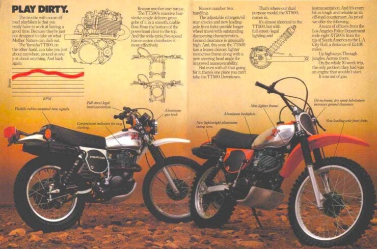 Yamaha XT500 Vintage Ad
